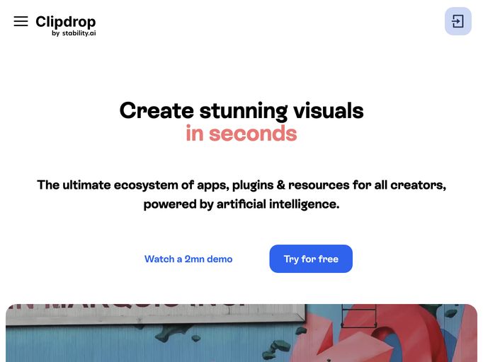 screenshot of Clipdrop