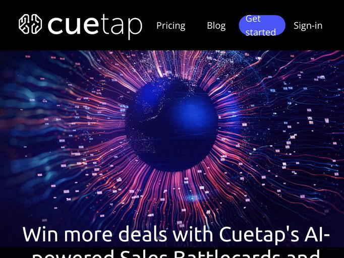 screenshot of Cuetap.com