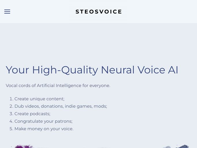 screenshot of SteosVoice