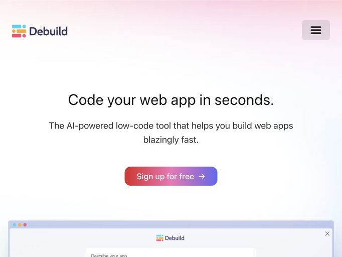 screenshot of Debuild