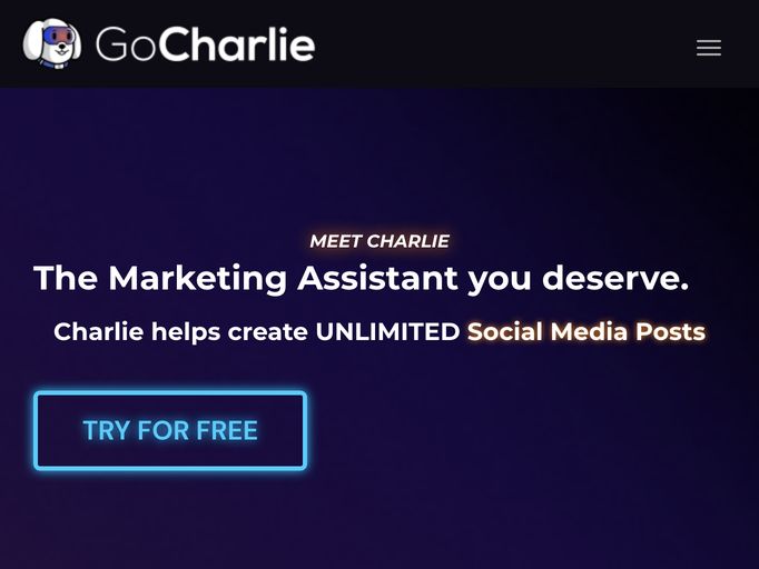 screenshot of GoCharlie