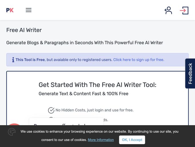 screenshot of H-supertools AI Writer