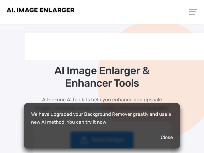 screenshot of AI Image Enlarger