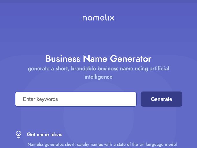 screenshot of Namelix