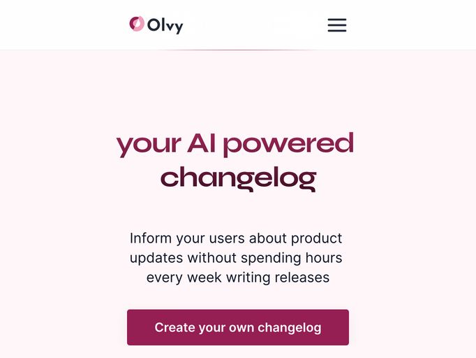 screenshot of Olvy