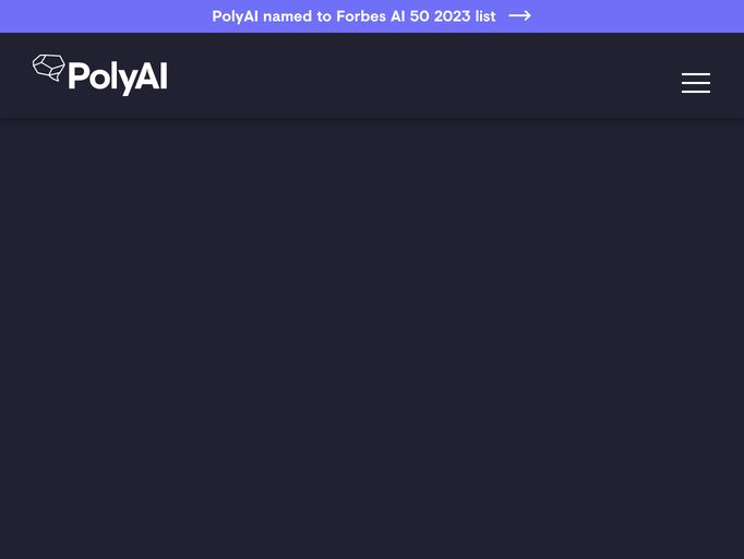 screenshot of PolyAI