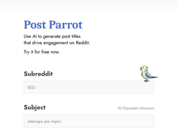 screenshot of Post Parrot