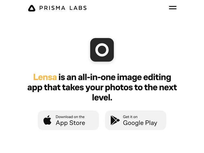 screenshot of Lensa