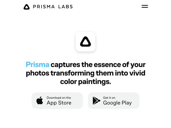 screenshot of Prisma