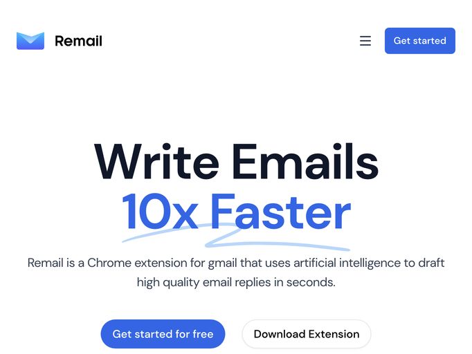 screenshot of Remail