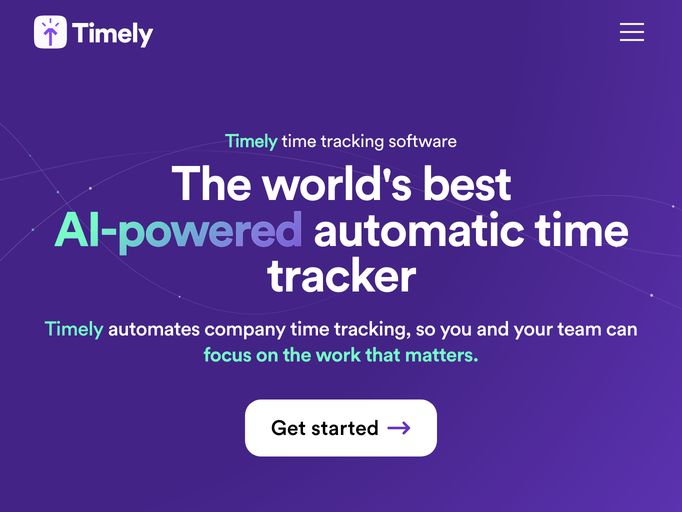 screenshot of Timely