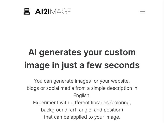 screenshot of AI2image