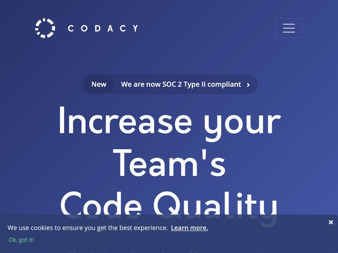 screenshot of Codacy