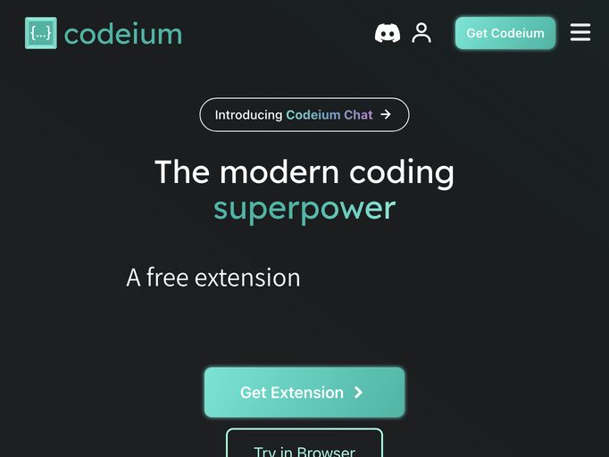 screenshot of Codeium