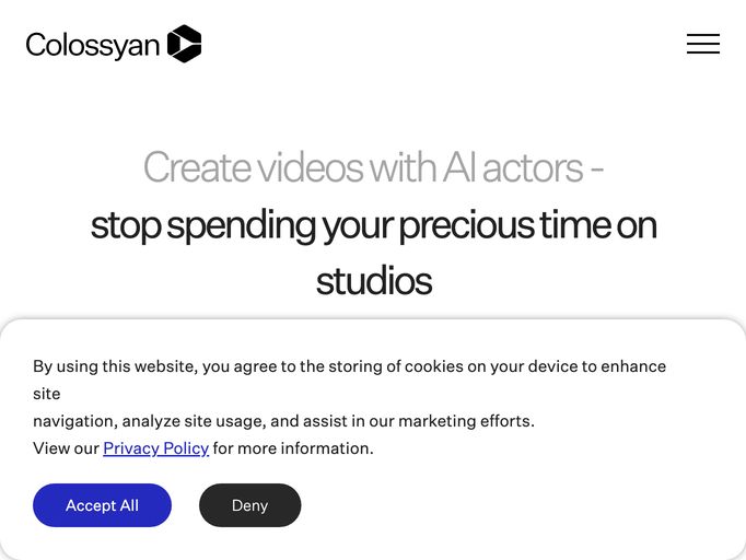 screenshot of Colossyan