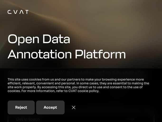 screenshot of Computer Vision Annotation Tool (CVAT)