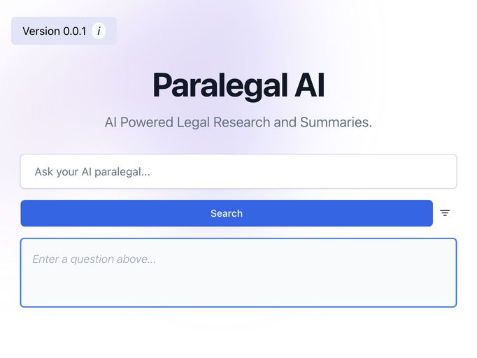 screenshot of Paralegal AI