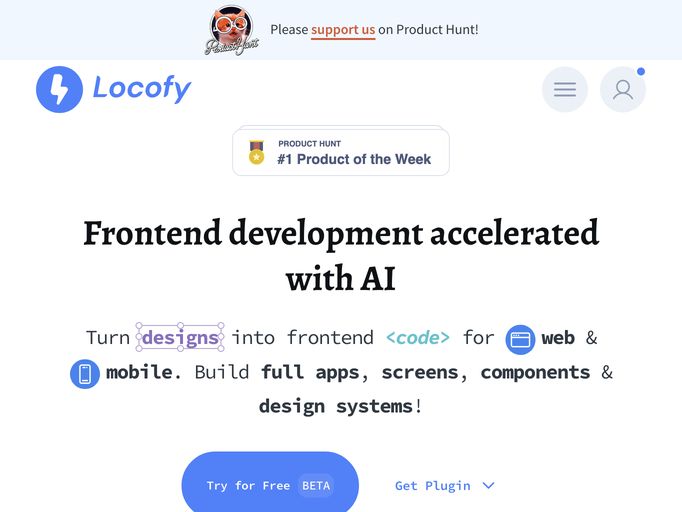 screenshot of Locofy