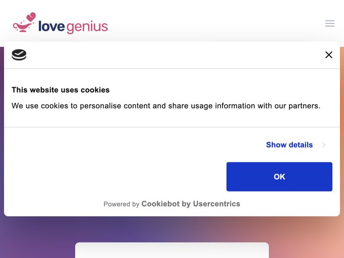 screenshot of LoveGenius