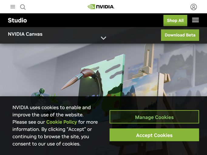 screenshot of NVIDIA Canvas