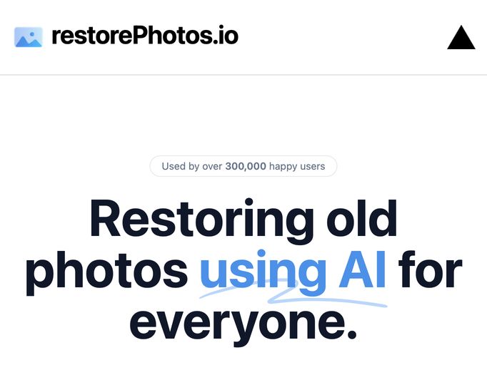 screenshot of RestorePhotos.io