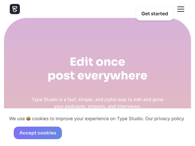 screenshot of Type Studio