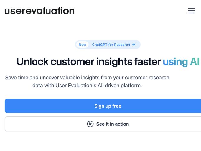 screenshot of Userevaluation